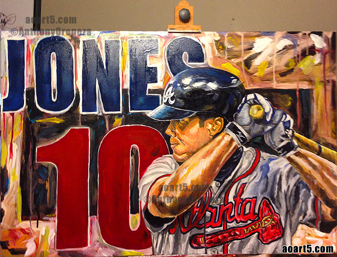 Chipper Jones #10 By AO - Anthony Oropeza